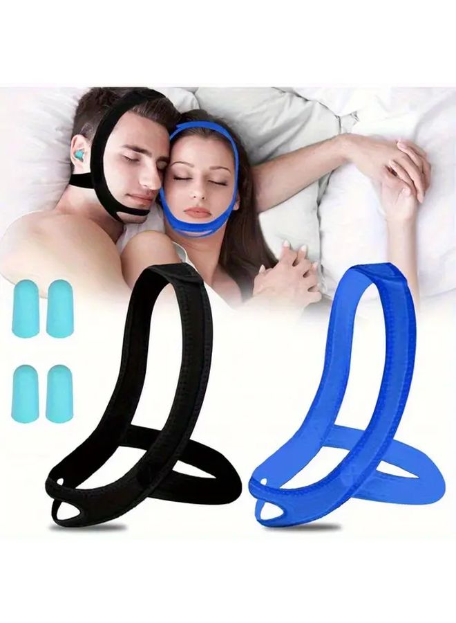 حزام الفم المضاد للشخير باللون الأسود بتصميم مريح لتحسين جودة النوم ودعم محاذاة الفك - Image 3
