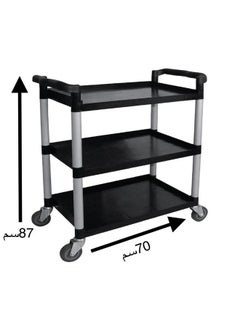 Cady One Mobile food storage and serving cart, 3 plastic shelves, 70 x 87 cm  - Image 4
