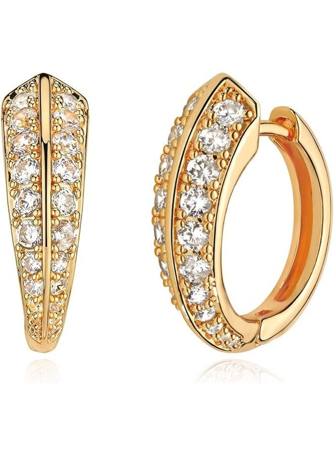 Mevecco Women Huggie Earrings Gold Hoop Sleeper 14K Gold Filled Small Simple Handmade Hypoallergenic Everyday Jewelry - Image 1