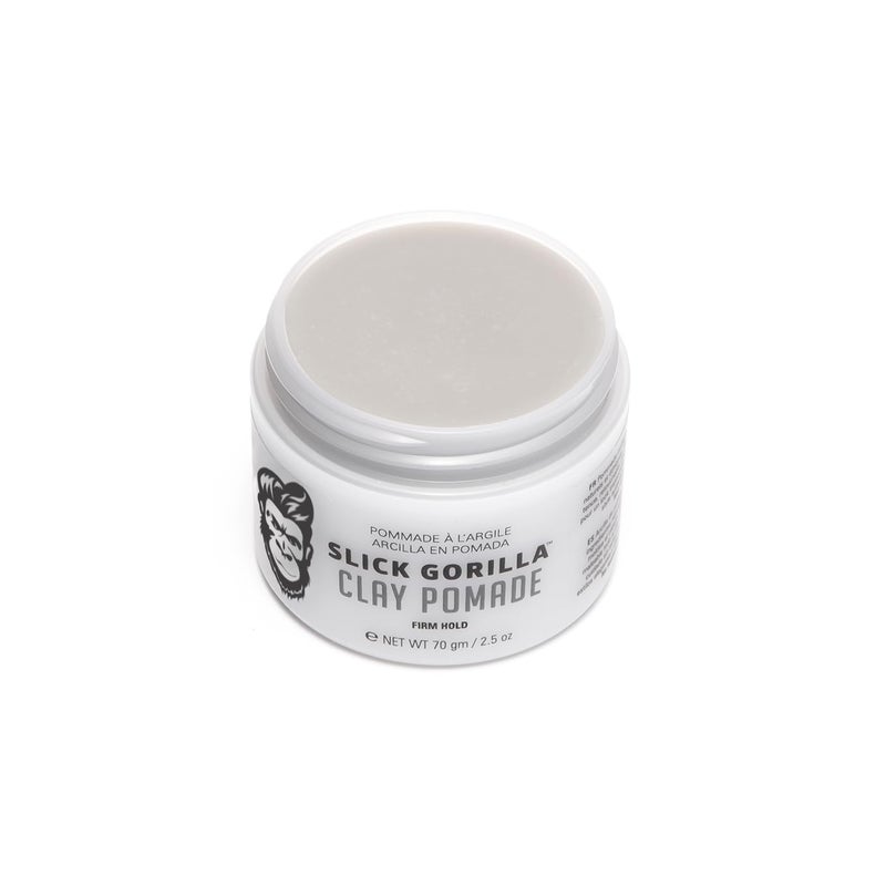 Slick Gorilla Clay Pomade for Men, 2.5 oz (75 ml), Firm Hold Hair Clay with Natural Matte Finish, Non-Greasy Menâ€™s Hair Pomade for Textured, Wavy & Thick Hair, Easy to Wash, No Flakes - Image 2