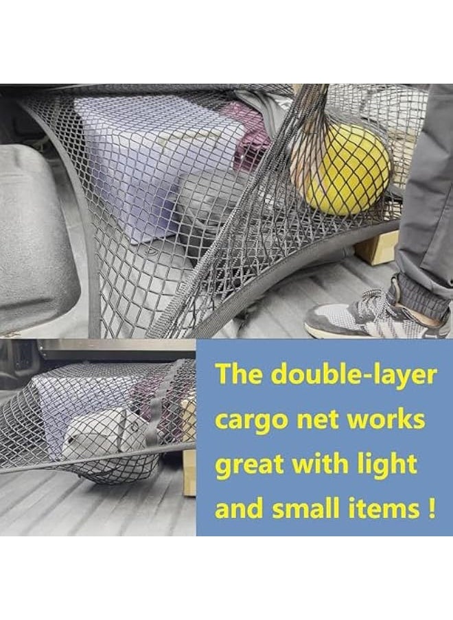 Generic - Highly Elastic Cargo Net, Simple Truck Bed Cargo Mesh Organizer, Suitable for Daily Light Loads of Trucks, 4'x4' Stretches to 7'x7' (Double Layer) - Image 1