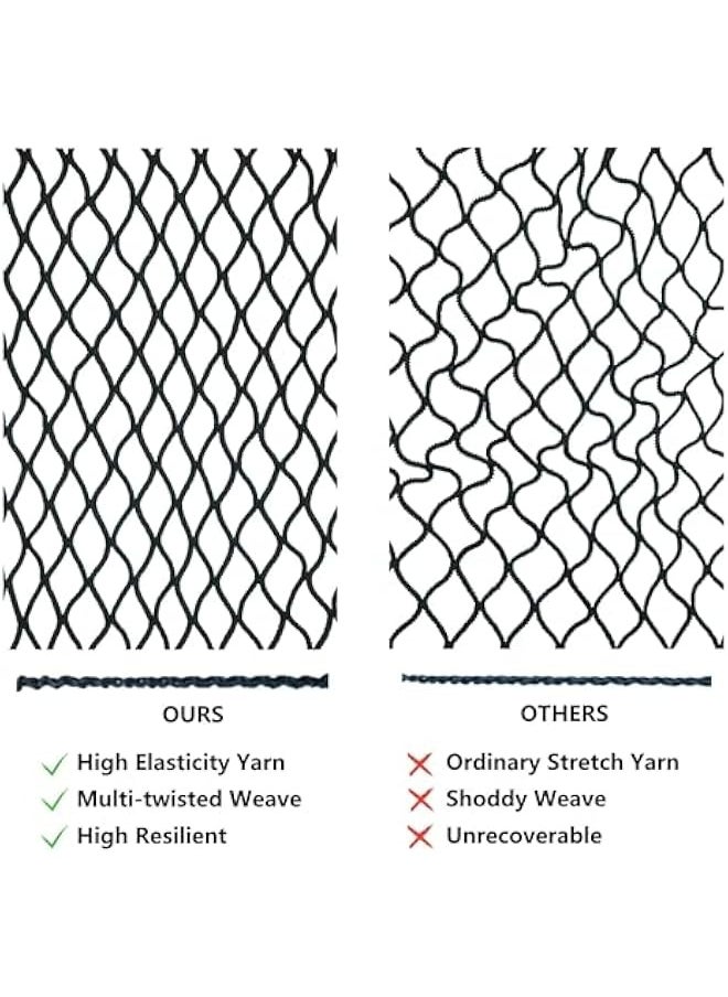 Generic - Highly Elastic Cargo Net, Simple Truck Bed Cargo Mesh Organizer, Suitable for Daily Light Loads of Trucks, 4'x4' Stretches to 7'x7' (Double Layer) - Image 1