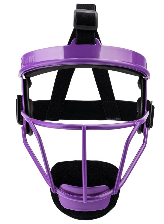 Dinictis Softball Face Mask, Lightweight, Comfortable, with Wide Field Vision, Durable and Safe Face Guards, Premium Protective Softball Fielder's Mask-Purple-Youth(M) - Image 2