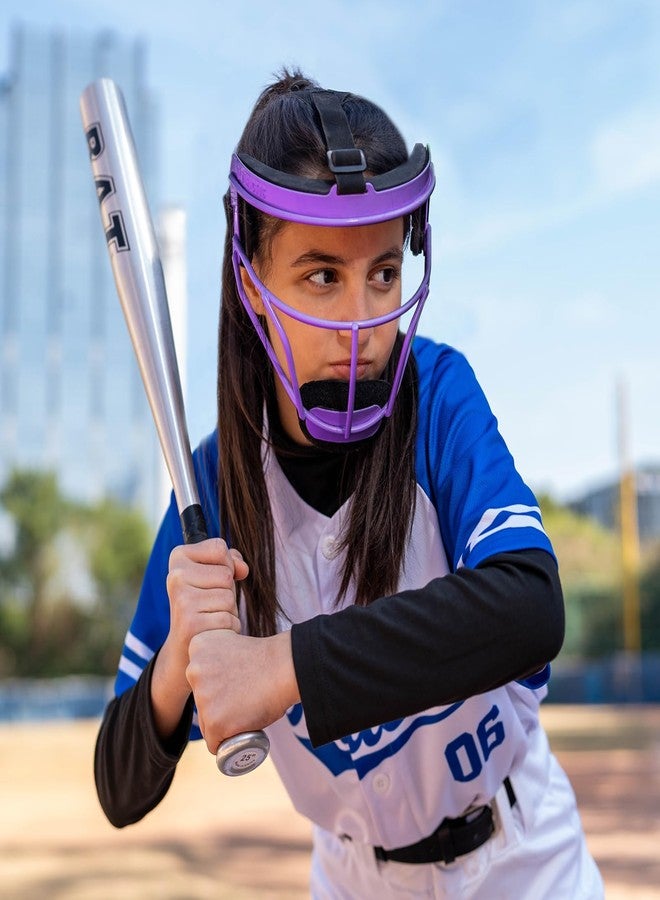 Dinictis Softball Face Mask, Lightweight, Comfortable, with Wide Field Vision, Durable and Safe Face Guards, Premium Protective Softball Fielder's Mask-Purple-Youth(M) - Image 5