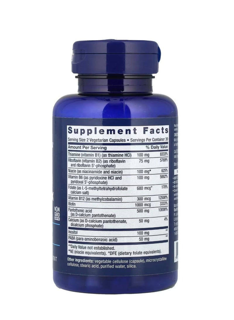 Life Extension BioActive Complete B-Complex, 60 Vegetarian Capsules - Image 2