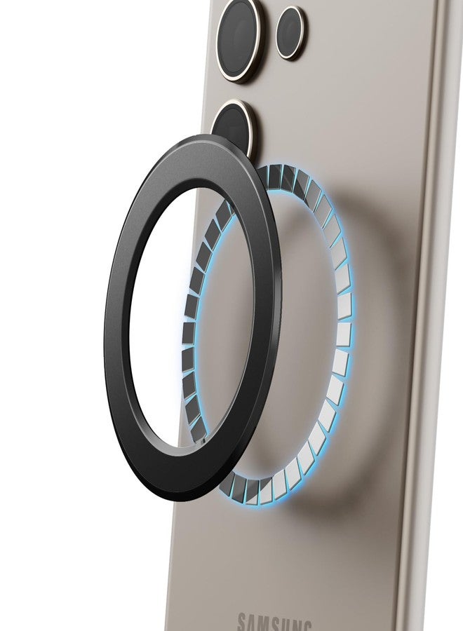 elago Magnetic Ring Compatible with MagSafe Accessories, 2 Pack Magnetic Sticker Rings for iPhone 17/16/15/14/13/12/11 Series, Galaxy Series, Magsafe Guide Included (Black) - Image 1