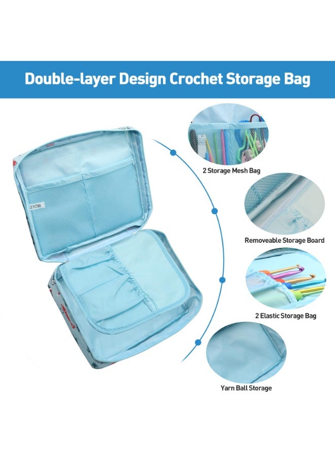 SANMUGEED 68Pcs Crochet Hooks Kit Soft Grip Crochet Needles Set Multi-Color Sweater Knitting Tool with Ring Marker and Storage Case DIY Hand Weave Art Tool for Stitch Scarves Hats Gloves - Image 5