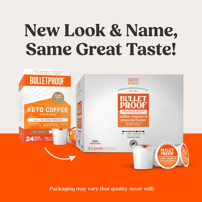 Bulletproof Coffee + Organic Grass-Fed Butter Single-Serve Pods, Keto Coffee, All-in-One Recipe with MCT Oil and Butter, Packaging May Vary - Image 2