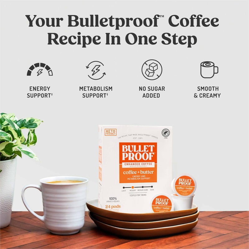 Bulletproof Coffee + Organic Grass-Fed Butter Single-Serve Pods, Keto Coffee, All-in-One Recipe with MCT Oil and Butter, Packaging May Vary - Image 4