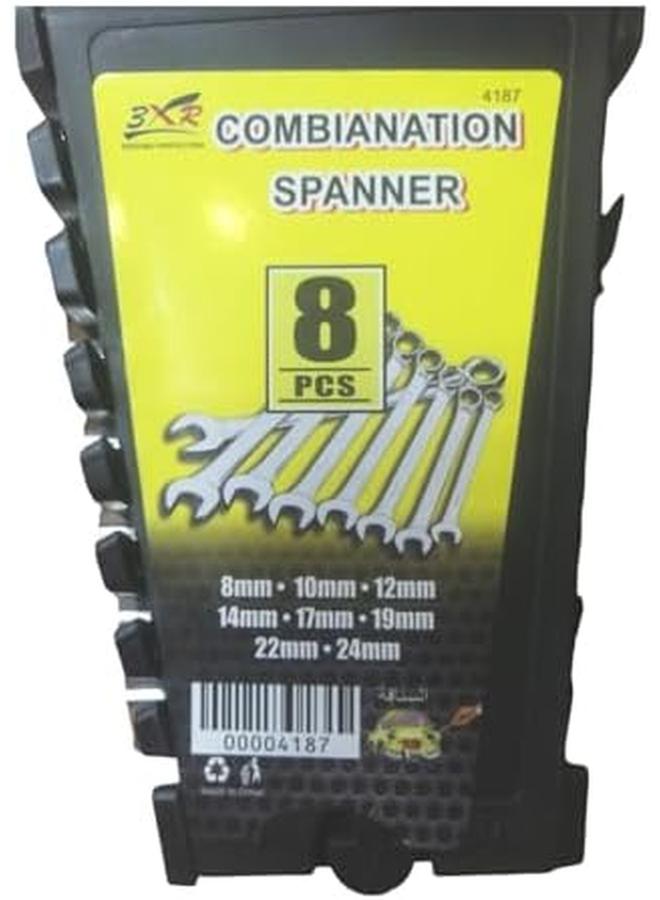 3XR Double And Ring Combination Spanner 8 Piece Set - Image 2