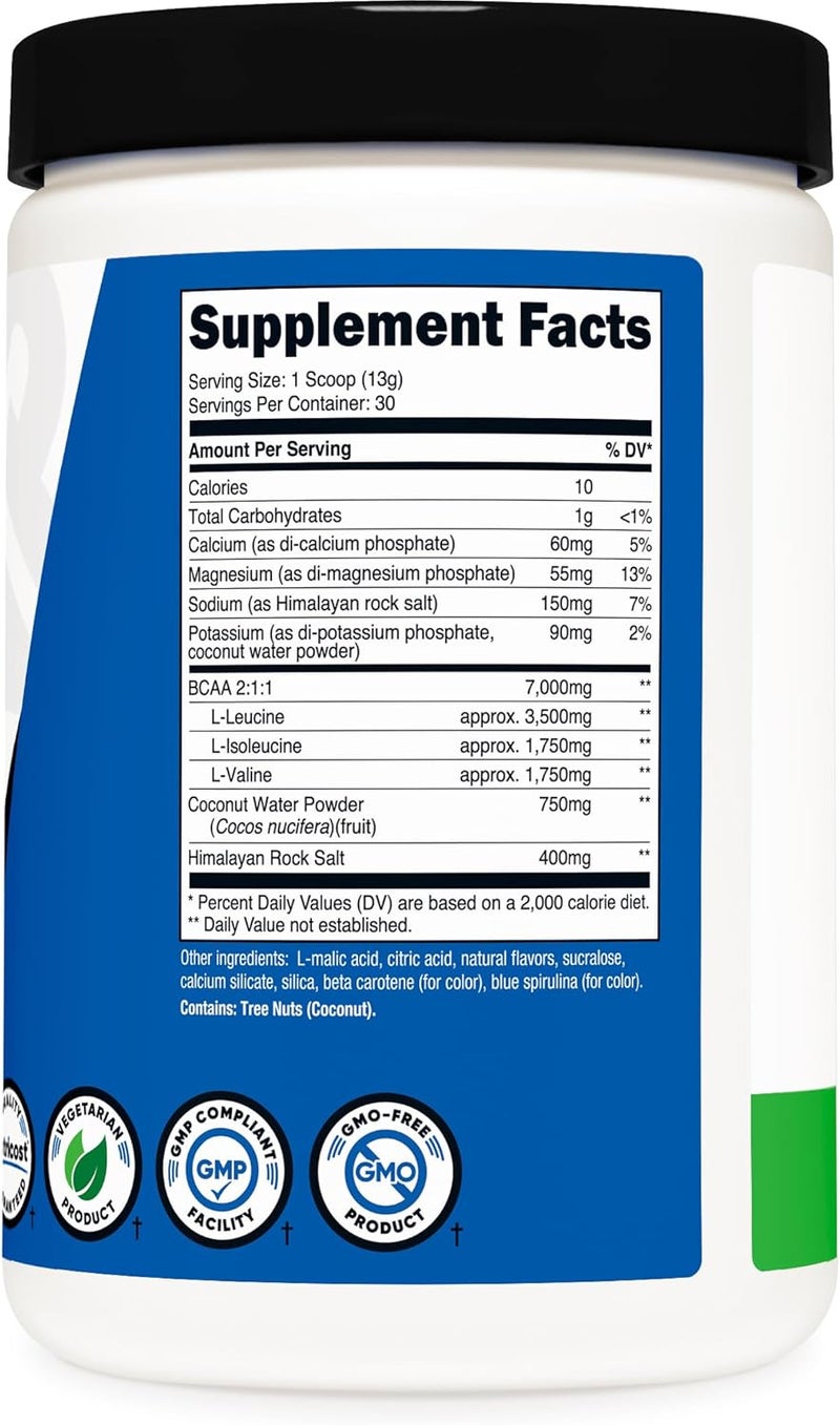 Nutricost BCAA  Hydration Powder Green Apple 30 Servings  Branched Chain Amino Acids with Hydration Complex  GlutenFree NonGMO - Image 5