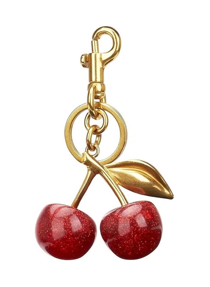 Cherry Bag Charm Keychain – Purse & Handbag Charm, Car Accessory, Gift for Women for Bags Wallets Backpacks - Image 2