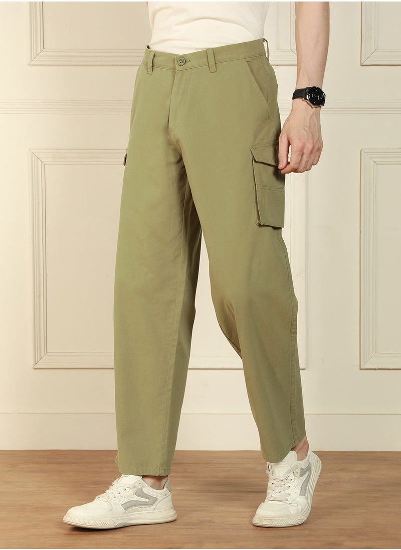 Dennis Lingo Light Olive Cargo Trouser for Men - Relaxed Fit, Versatile  - Image 4