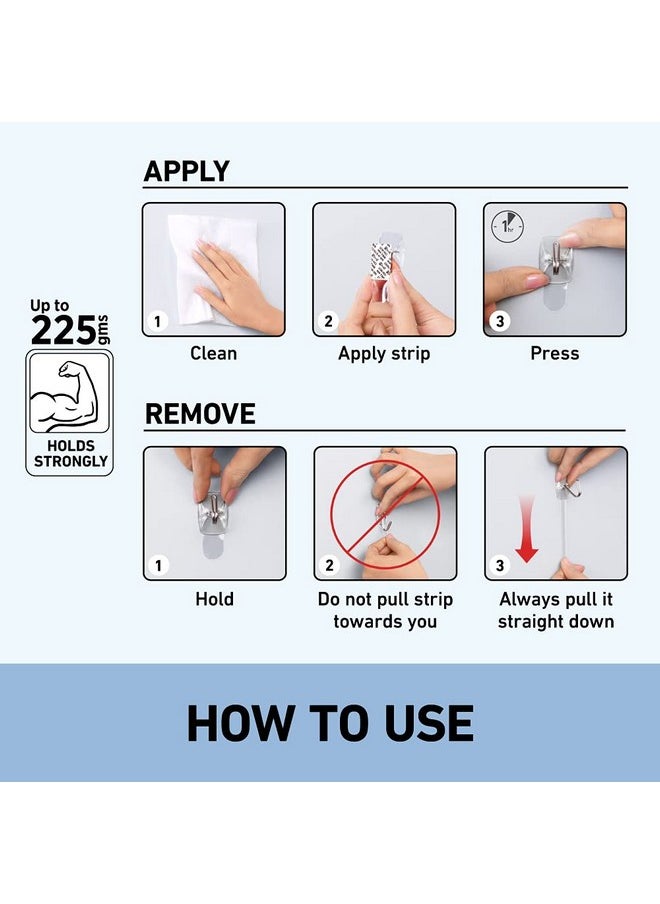 Command Small Plastic Wire Hook, 3 Hooks And 4 Strips  - Image 5