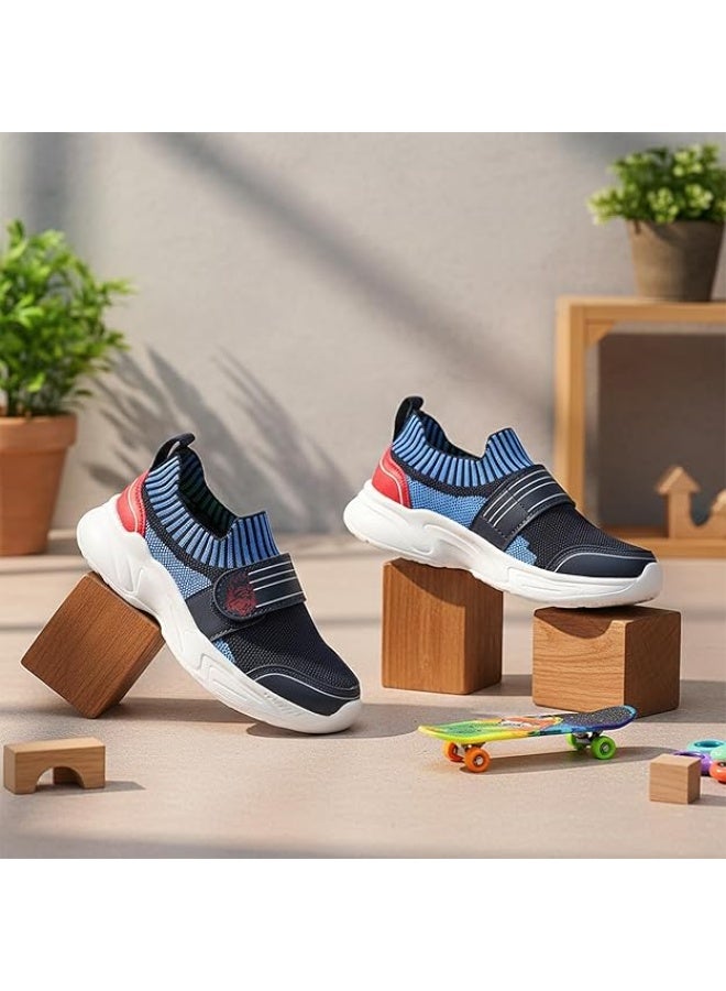 Liberty Lucy & Luke TREND-K5K Walking Shoes for Kids – Navy Blue Sports Sneakers | Elastic Slip-On Kids Shoes | Lightweight & Stylish Footwear - Image 3