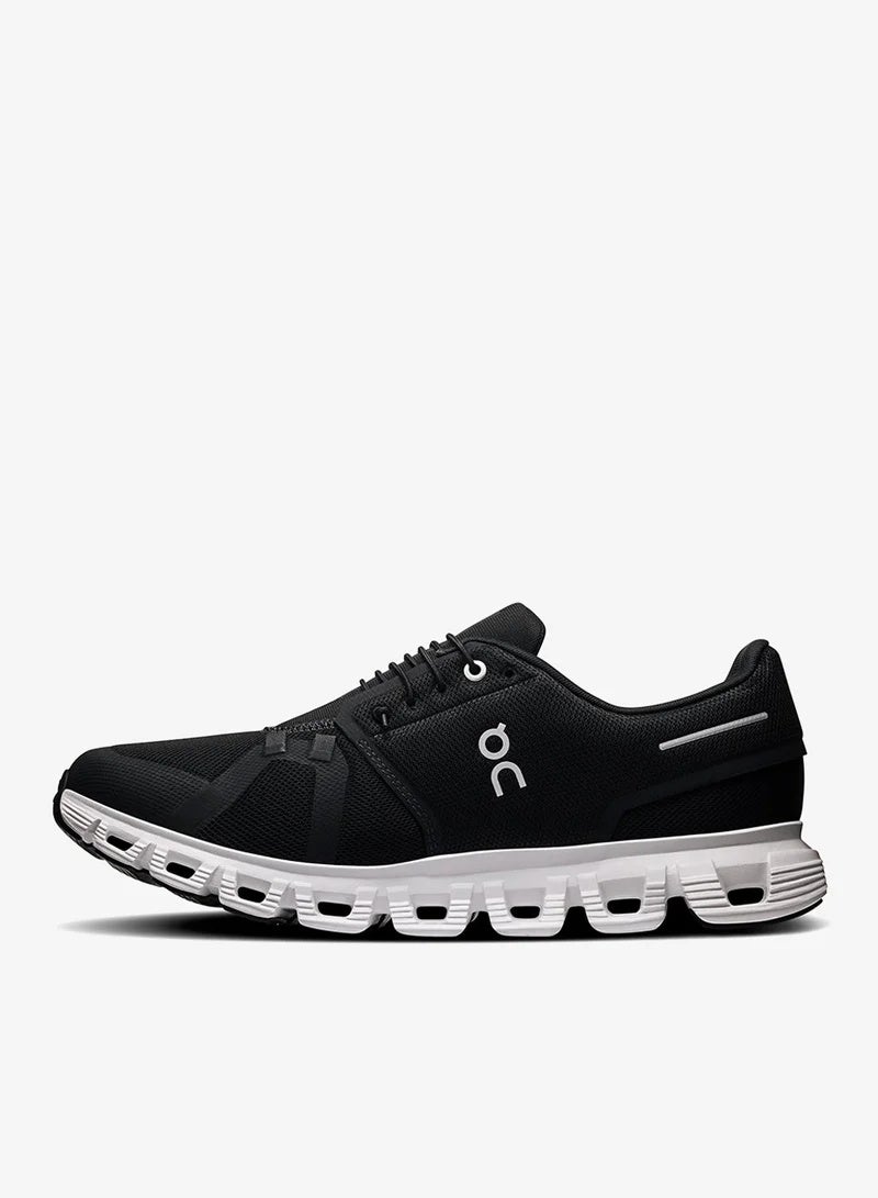 On Cloud 6 Unisex Sneakers - Black/White - Image 3