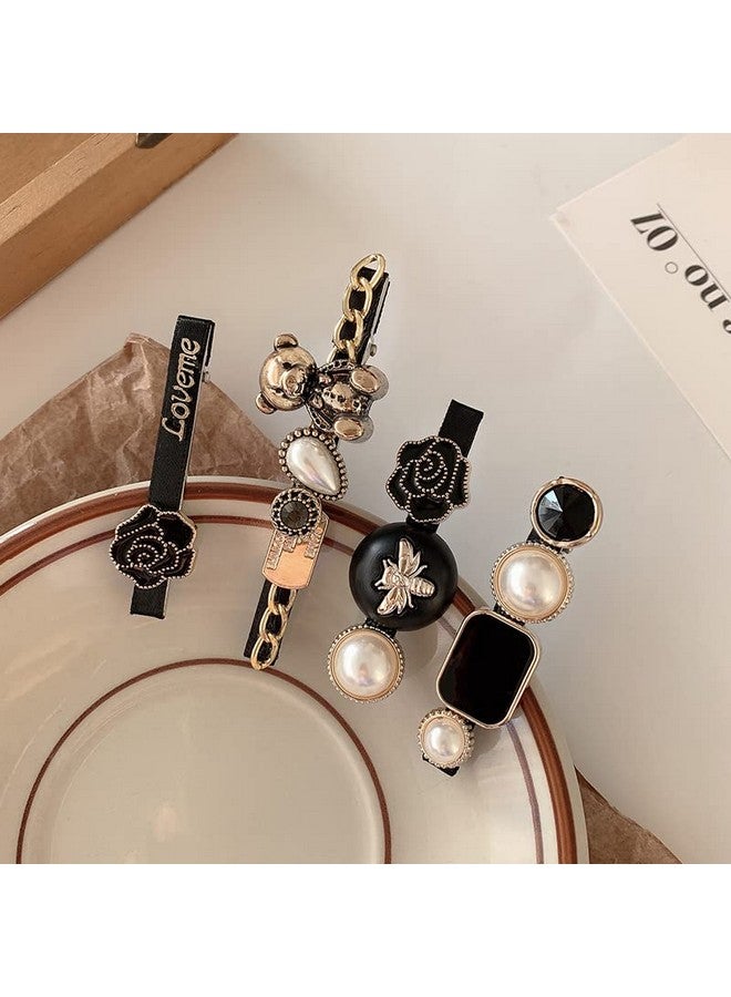 WISDOM WISDOM 5Pcs Metal Fashion Hair Clips Set, Handmade Cute Barrettes Bobby Pins, Gold pin Accessories Headwear Styling Tools, Gifts for Women Girls Decorative Party Wedding - Image 3