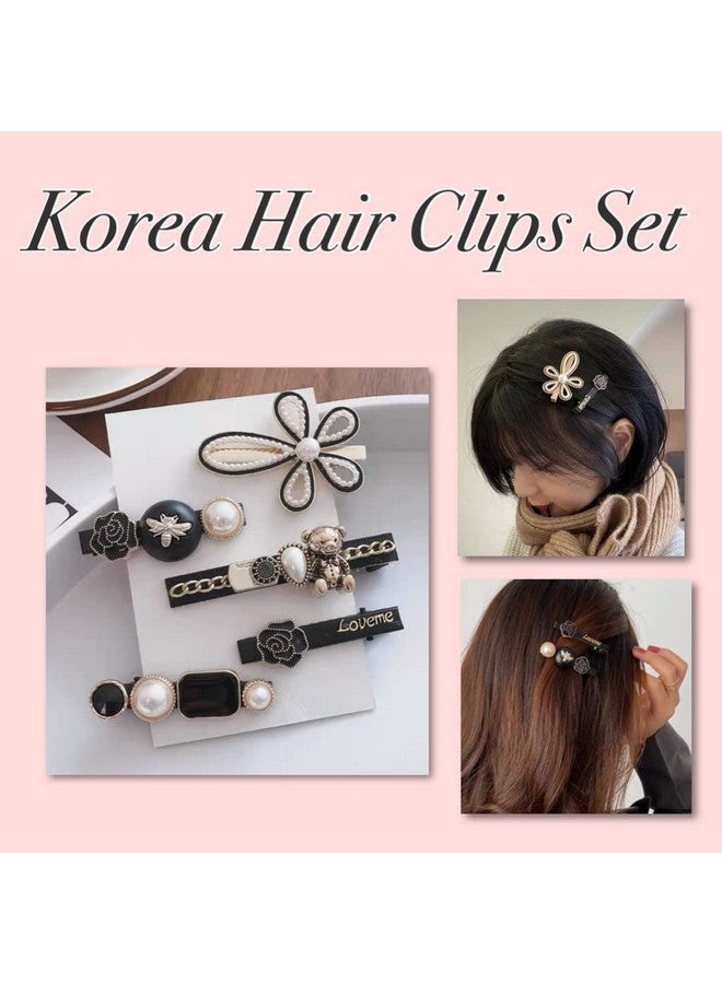 WISDOM WISDOM 5Pcs Metal Fashion Hair Clips Set, Handmade Cute Barrettes Bobby Pins, Gold pin Accessories Headwear Styling Tools, Gifts for Women Girls Decorative Party Wedding - Image 4