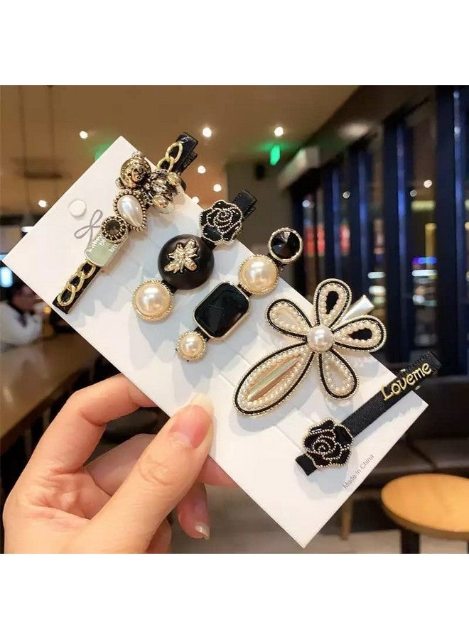 WISDOM WISDOM 5Pcs Metal Fashion Hair Clips Set, Handmade Cute Barrettes Bobby Pins, Gold pin Accessories Headwear Styling Tools, Gifts for Women Girls Decorative Party Wedding - Image 1