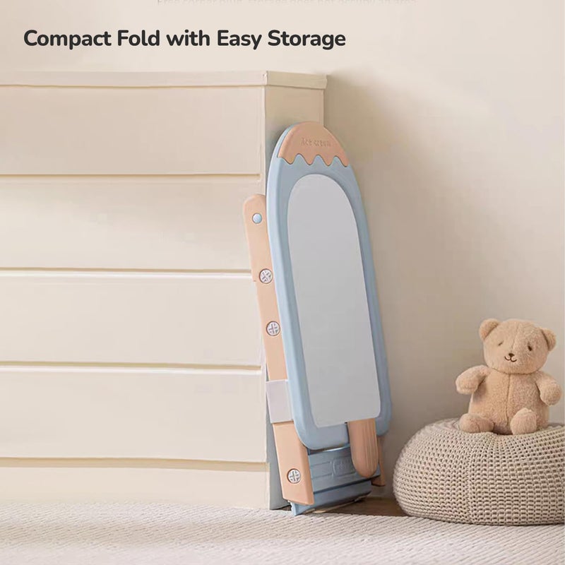 R for Rabbit Little Genius Candy Easel Board Set with Chair for Kids - Multifunctional Foldable Height Adjustable Drawing Activity Magnetic Board (Blue) - Image 5