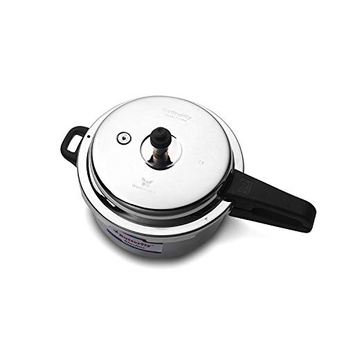 Butterfly Present Blueline 3.0, 5.0 Liter Capacity Stainless Steel 3 L, 5 L Induction Bottom Outer Lid Pressure Cooker (Stainless Steel) - Image 2