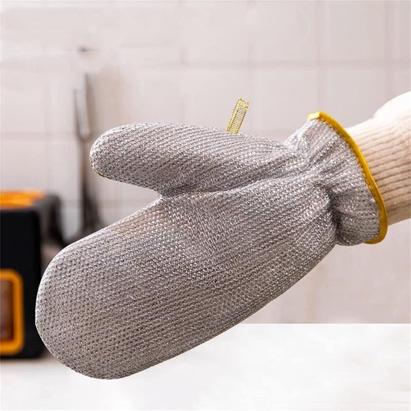 DASOSMI CREATION 1 Pair Wire Dishwashing Gloves Kitchen Cleaning Gloves Household Cleaning Tools Heat Insulation AntiHot Waterproof Durable GlovesReusable Kitchen Gloves For Washing - Image 4