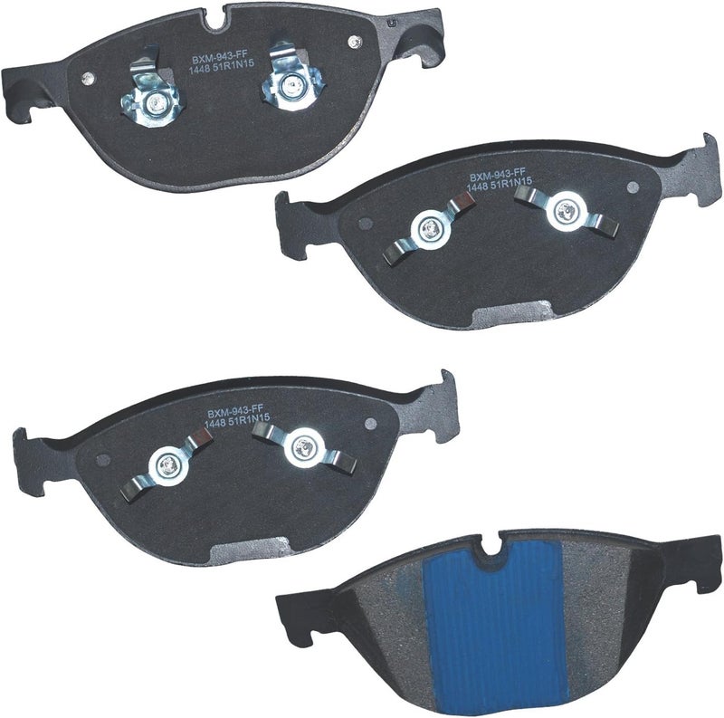 Bendix Premium SBM1448 Semi-Metallic Front Brake Pads for Jaguar XF 2015-2010,XFR 2012-2010,XFR 2015-2014,XFR-S 2015-2013,XJ 2019-2011,XJR 2017-2014,XJR575 2019-2018,XKR 2015-2010,XKR-S 2015-2012 - Image 1