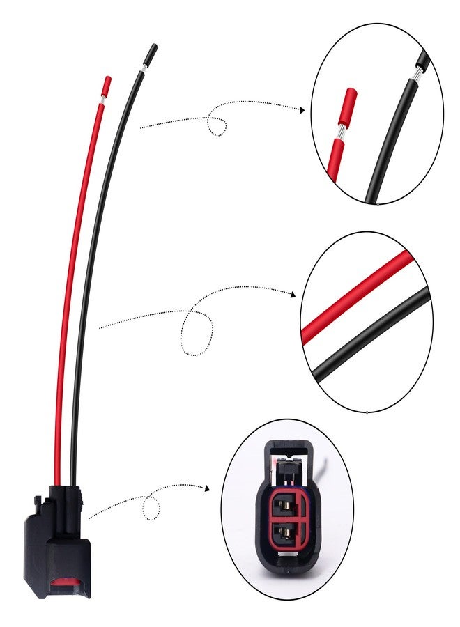 HiSport Fuel Injector ABS Sensor Wiring Harness S824 Connector Plug Wire EV6 Compatible with Ford Mustang F150 F250 Crown Victoria 8PCS - Image 3