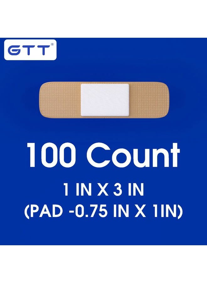GTT 100-Piece Adhesive Bandages - Assorted Sizes, Durable & Waterproof, Extra Strong Adhesion, Soft & Comfortable for Wounds and Scrapes, Ideal for First Aid Kits & Everyday Use (100) - Image 5