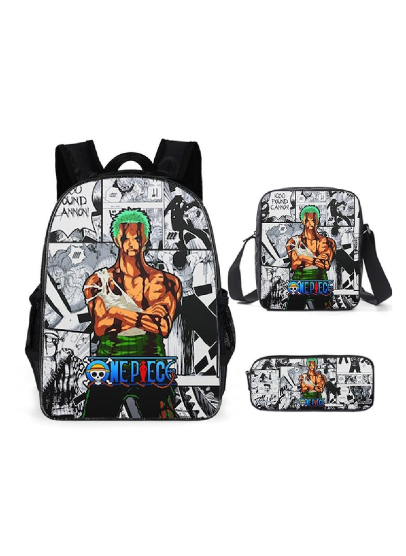Generic - Cartoon anime backpack for primary and secondary school students, large capacity casual lightweight backpack, cartoon shoulder bag, pencil case, pencil case, and pencil case - Image 1