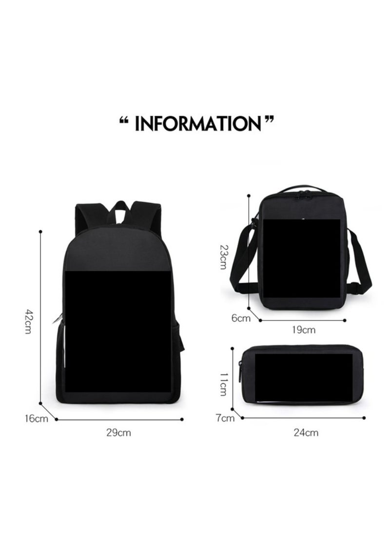Generic - Cartoon anime backpack for primary and secondary school students, large capacity casual lightweight backpack, cartoon shoulder bag, pencil case, pencil case, and pencil case - Image 1