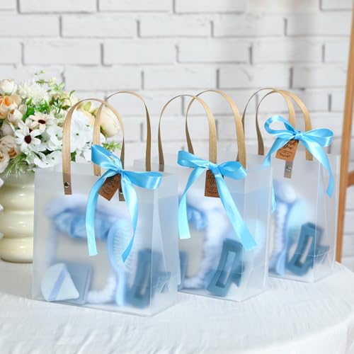 Knitgrip 55 Pcs Baby Shower Prizes for Winners Prizes Gifts Including Headband Hair Brush Jewelry Box Compact Mirror Powder Puff Hair Tie Claw Gift Bag for Baby Wedding Bridal Shower(Blue) - Image 4