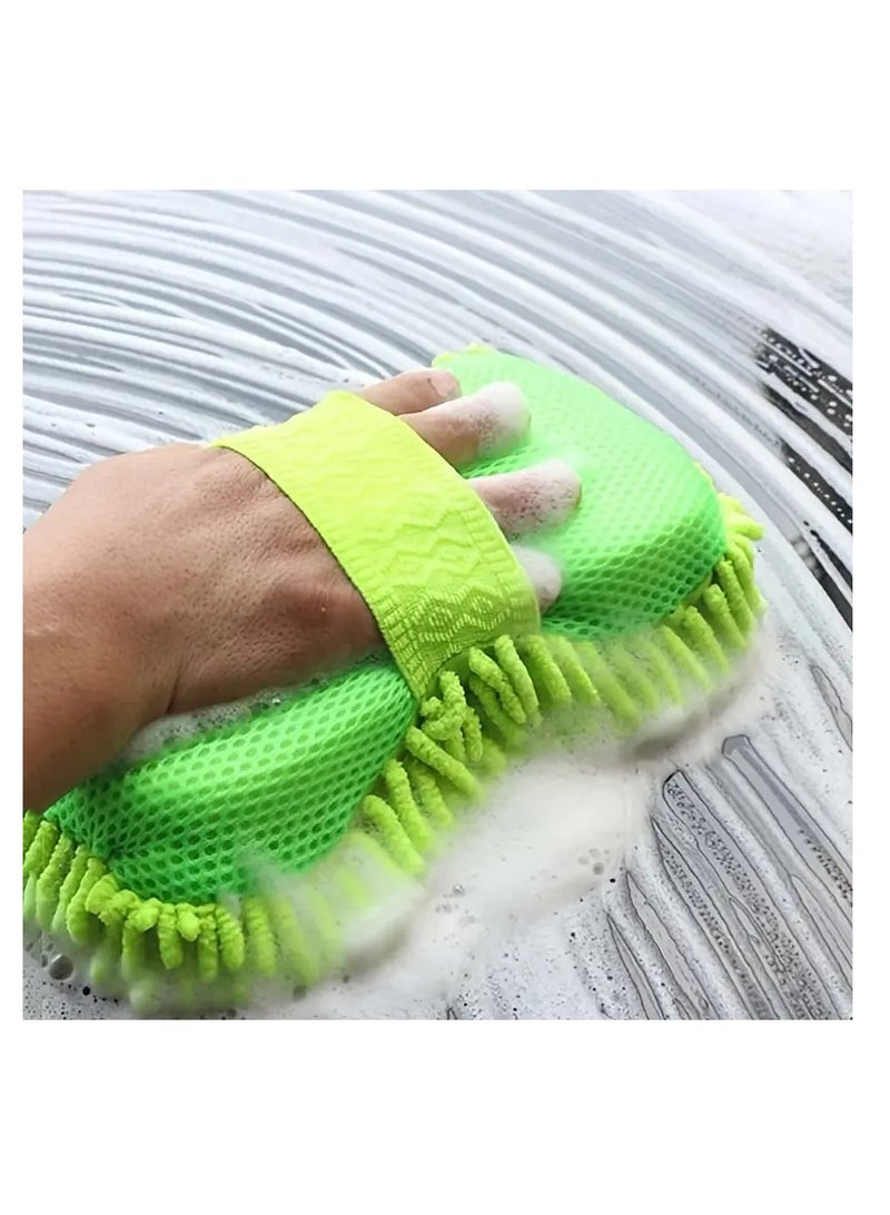 1pc Car Wash Mitt, Microfiber Washing Sponge, Ultra Absorbent Microfiber Cleaning Brush For Car And Boat Cleaning- Green ﻿ - Image 1