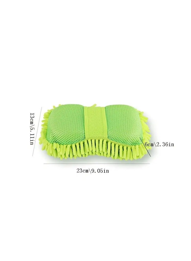 1pc Car Wash Mitt, Microfiber Washing Sponge, Ultra Absorbent Microfiber Cleaning Brush For Car And Boat Cleaning- Green ﻿ - Image 2