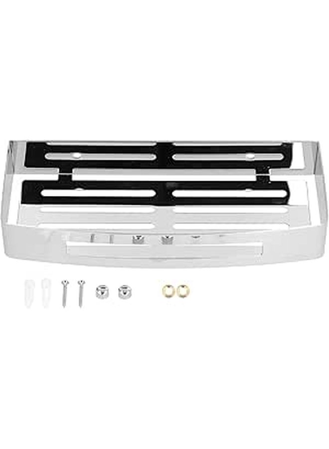 304 Stainless Steel Soap Holder Wall Mounted Shower Shelf Kitchen Sponge Tray Drain Storage Rack - Image 1