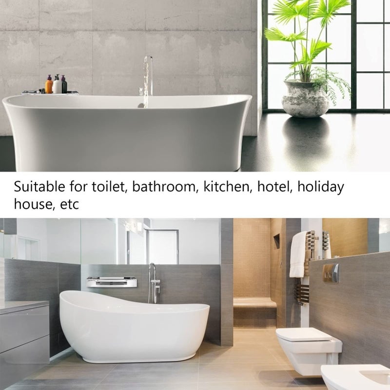 304 Stainless Steel Soap Holder Wall Mounted Shower Shelf Kitchen Sponge Tray Drain Storage Rack - Image 4