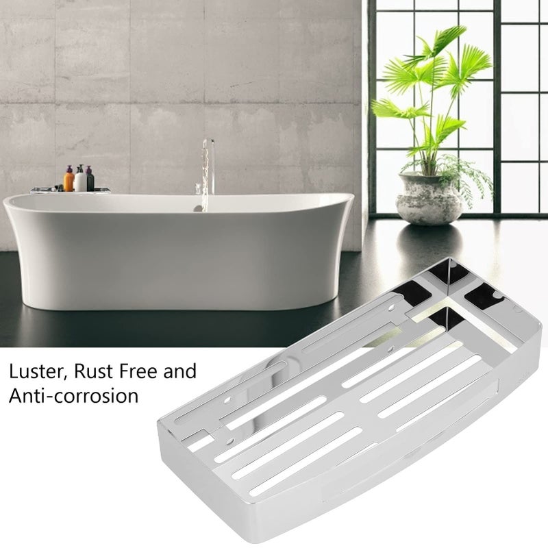 304 Stainless Steel Soap Holder Wall Mounted Shower Shelf Kitchen Sponge Tray Drain Storage Rack - Image 3