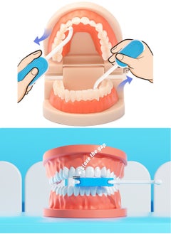ماركة غير محددة 4PCS 2-in-1 Aligner Remover Tool and Chewies for Invisalign Braces, Trays, Compatible with Aligners, Retainers, Dentures with Brush  - Image 2