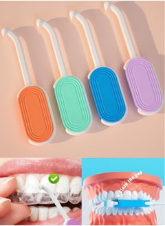 ماركة غير محددة 4PCS 2-in-1 Aligner Remover Tool and Chewies for Invisalign Braces, Trays, Compatible with Aligners, Retainers, Dentures with Brush  - Image 1