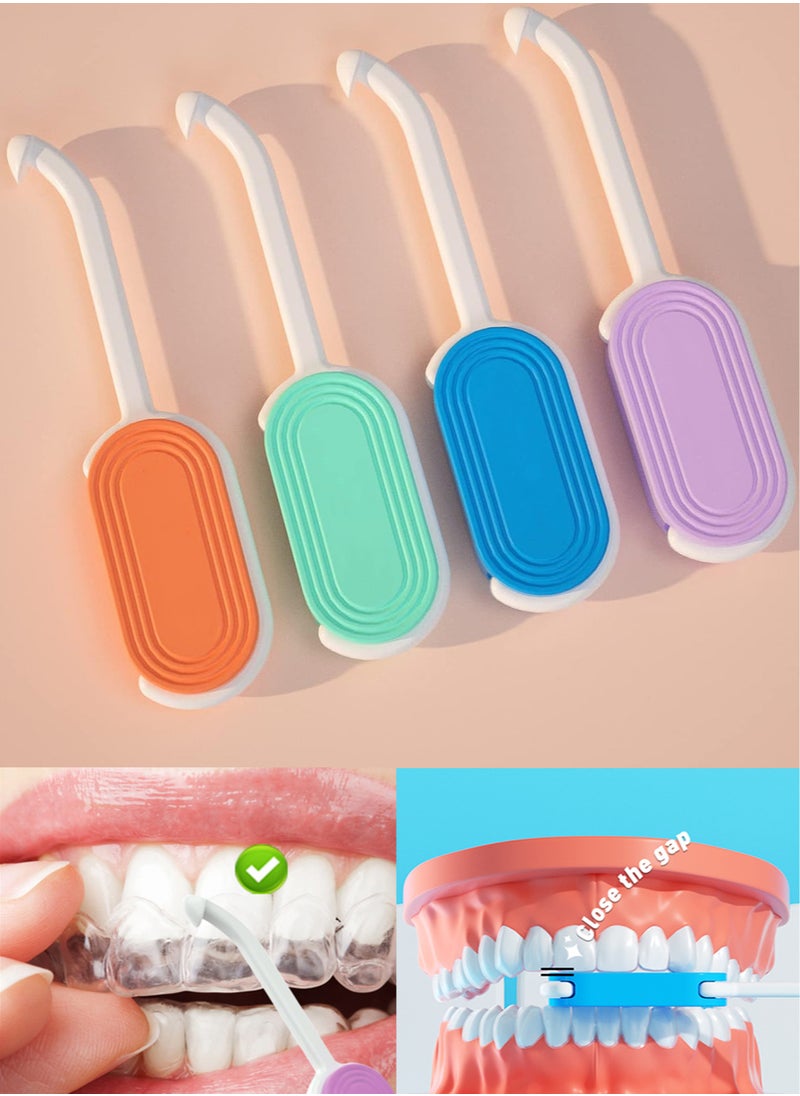 Generic - 4PCS 2-in-1 Aligner Remover Tool and Chewies for Invisalign Braces, Trays, Compatible with Aligners, Retainers, Dentures with Brush - Image 1