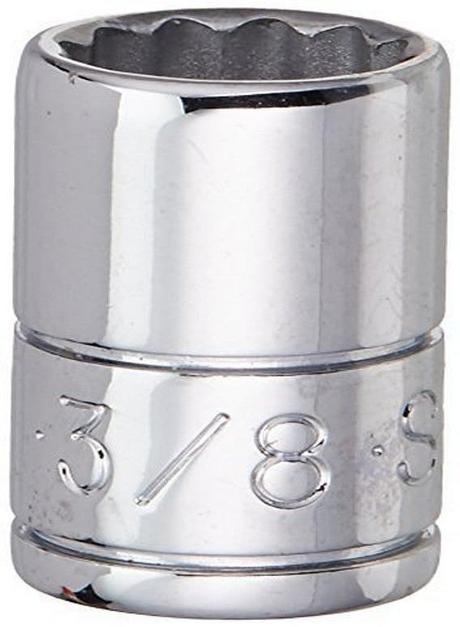 SK Tools USA 1/4" Drive, 3/8", 12 Point, Standard Chrome Socket | 43912 - Image 1