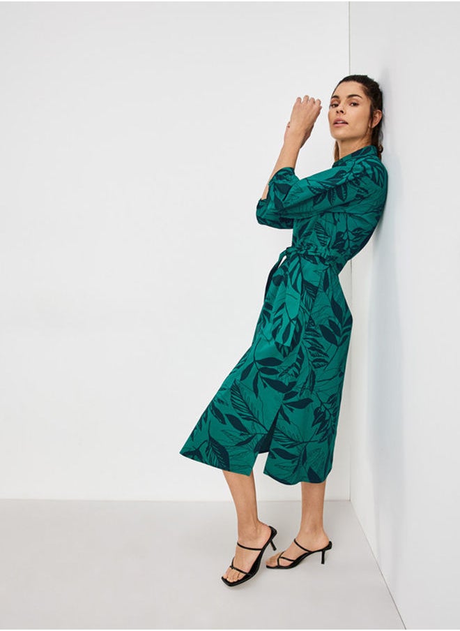 GERRY WEBER فستان بطبعة أوراق الشجر  - Image 4