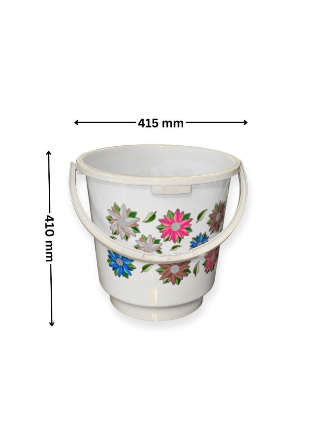 إس إن إتش طقم حمام | ٥ قطع إكسسوارات حمام بلاستيكية | دلو ماء، حوض استحمام، كوب استحمام، مقعد استحمام، حامل سلة تخزين | مجموعة أدوات تنظيم حمام منزلية متينة - Image 3