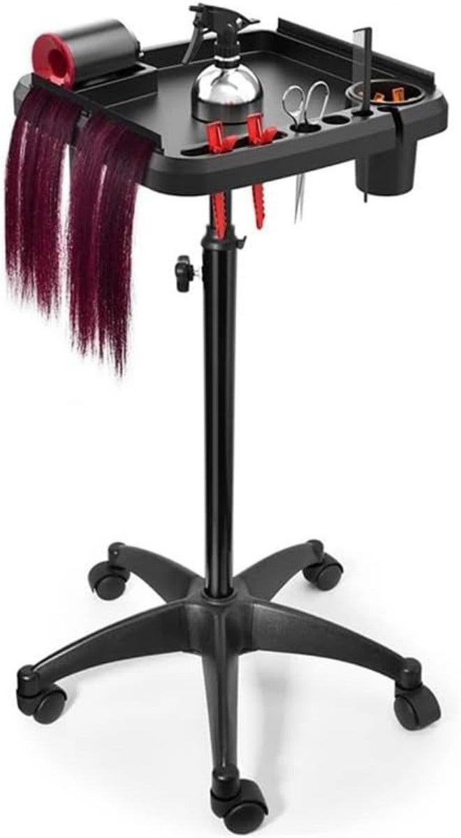 Salon Trolley Rolling Tray Aluminum Trolley Cart Height Mobile Beauty Barber Spa Storage Salon Tattoo Hairstylist Tool Beauty Trolley - Image 2
