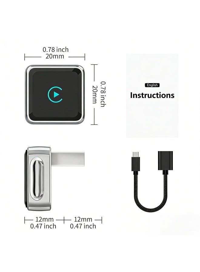 نيوترل محول السيارة اللاسلكي من Zinc Alloy المحمول المصغر الأصلي من Apple للسيارة من السلكي إلى اللاسلكي - Image 5