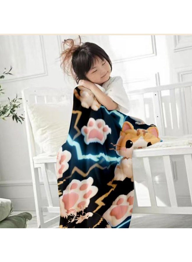 عام بطانية رقيقة من الفانيلا الكرتونية للأطفال والرضع (دافئة ومريحة، ومناسبة للنوم والألعاب) 70 سم * 100 سم - Image 1