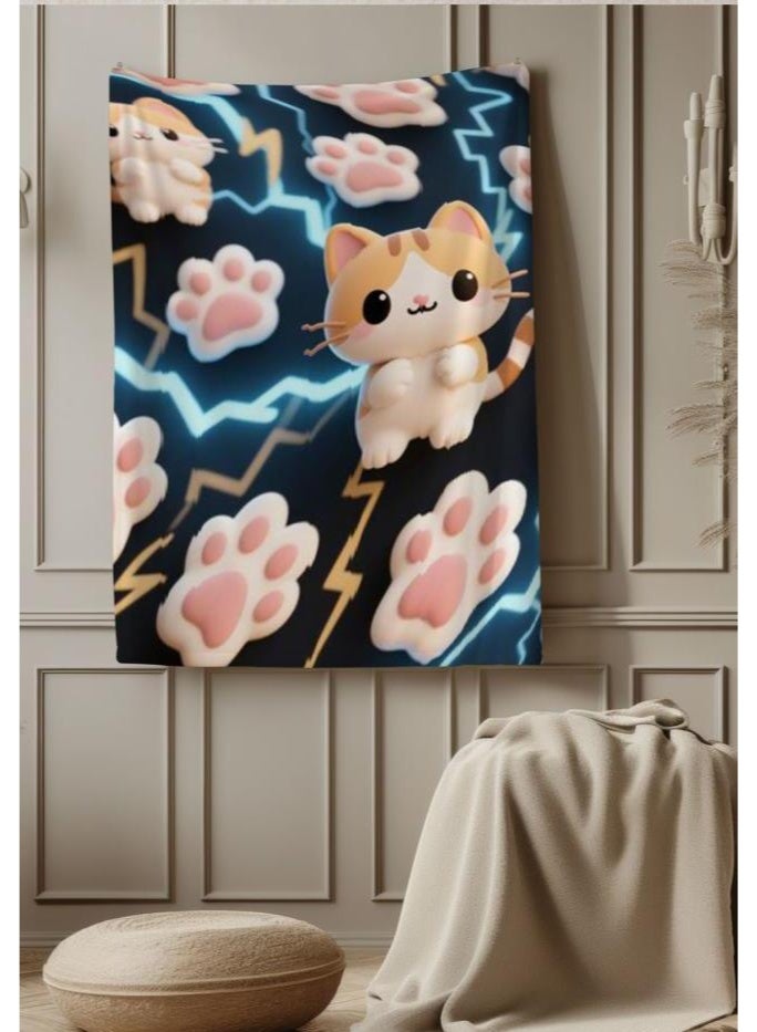 عام بطانية رقيقة من الفانيلا الكرتونية للأطفال والرضع (دافئة ومريحة، ومناسبة للنوم والألعاب) 70 سم * 100 سم - Image 2