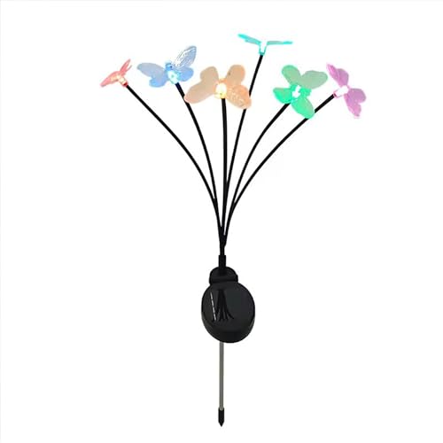GIGAWATTS GW-910 Butterfly Solar Garden Light | 8 LED Solar Light Outdoor Garden String Light with 600mAh Battery, IP65 Waterproof Fairy Lights for Lawn & Patio Decoration (Pack of 1, Multicolor) - Image 3