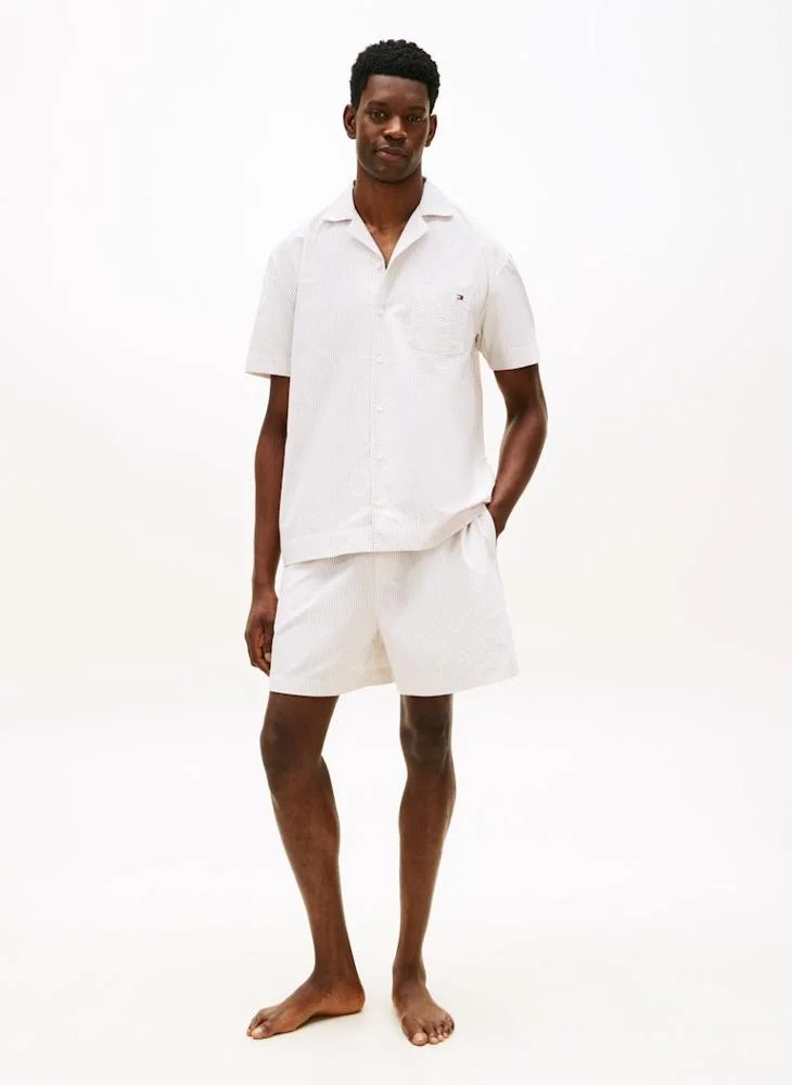 TH Original Oxford Shirt And Shorts Pyjama Set