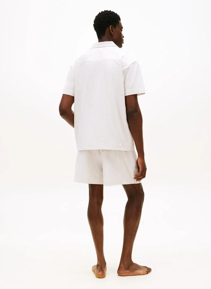 TOMMY HILFIGER  TH Original Oxford Shirt And Shorts Pyjama Set for Men | Best Price UAE